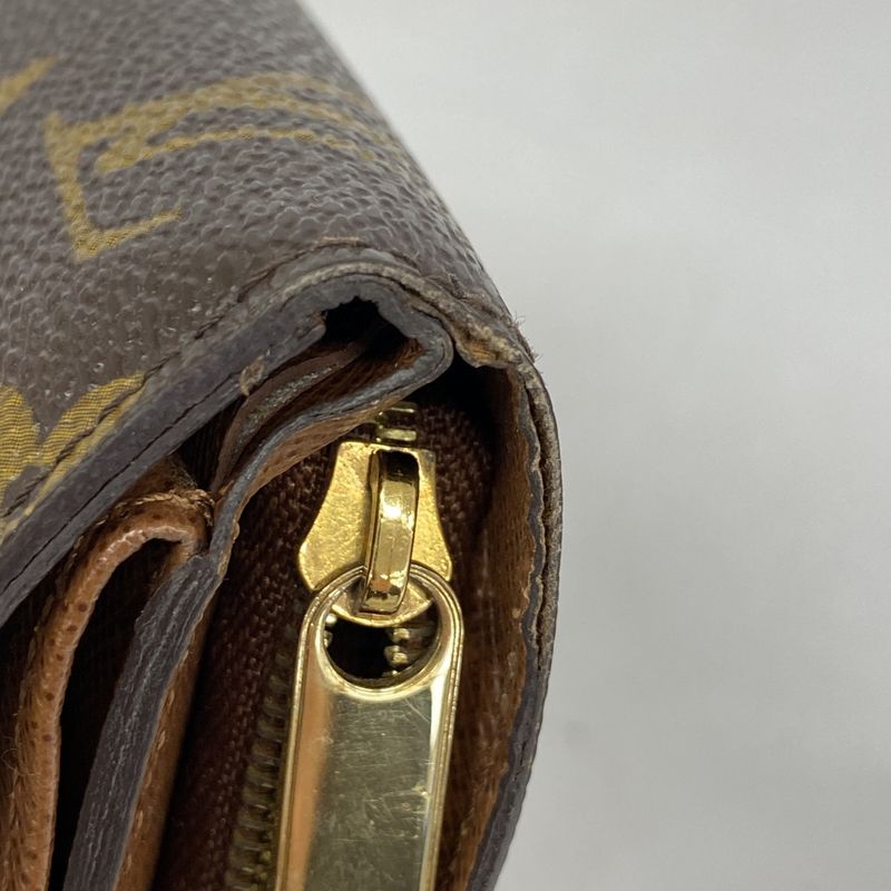 Louis Vuitton Trifold Wallet Monogram Portefeuille Koala M58013 Brown Ladies