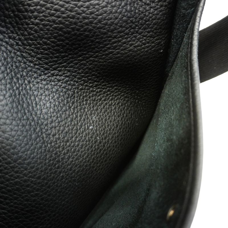 Hermes Shoulder Bag Evelyn 3PM Taurillon Clemence Black Silver Hardware W