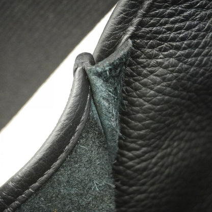 Hermes Shoulder Bag Evelyn 3PM Taurillon Clemence Black Silver Hardware W