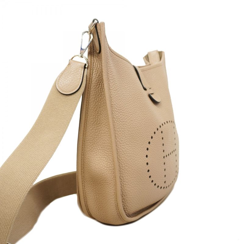 Hermes Shoulder Bag Evelyn 3PM Taurillon Clemence Tortiere Gray Silver Hardware