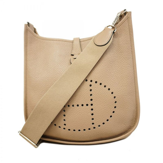 Hermes Shoulder Bag Evelyn 3PM Taurillon Clemence Tortiere Gray Silver Hardware