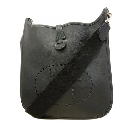Hermes Shoulder Bag Evelyn 2PM Vaux Epson Black Silver Hardware □J Engraved