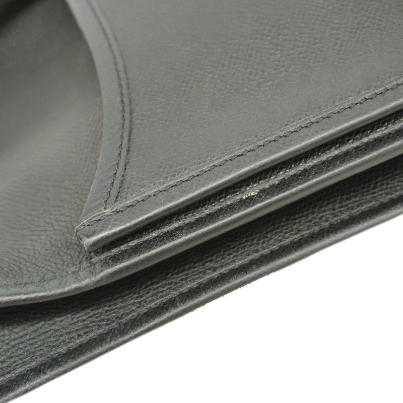 Hermes Shoulder Bag Evelyn 2PM Vaux Epson Black Silver Hardware □J Engraved