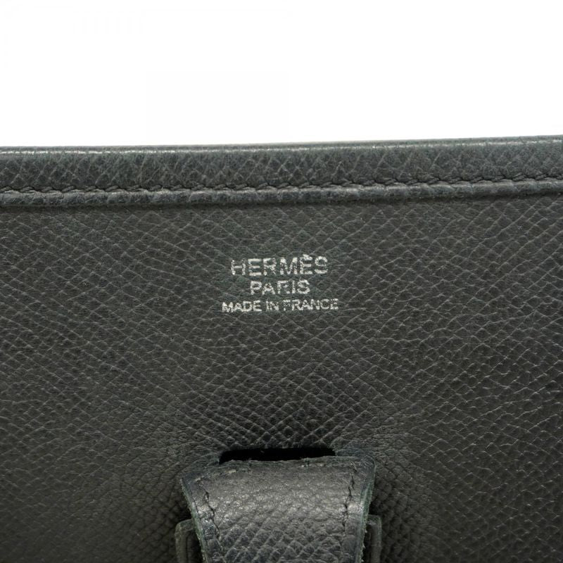Hermes Shoulder Bag Evelyn 2PM Vaux Epson Black Silver Hardware □J Engraved