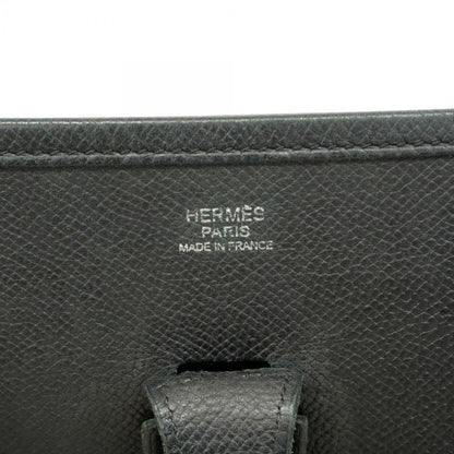 Hermes Shoulder Bag Evelyn 2PM Vaux Epson Black Silver Hardware □J Engraved