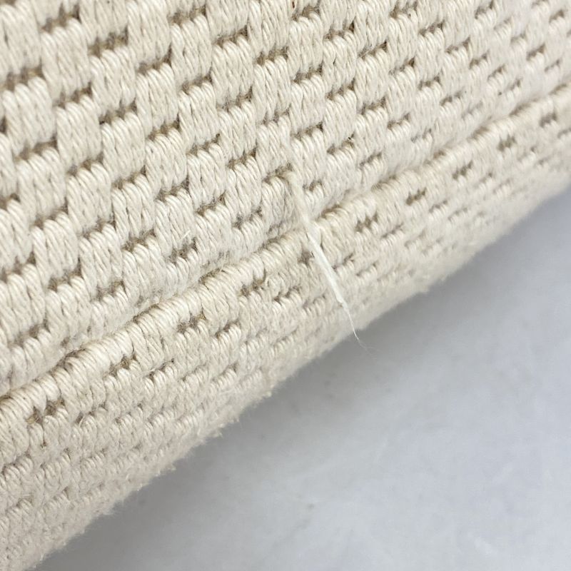 Chanel Tote Bag Canvas Leather Beige Pink Silver Hardware Women's