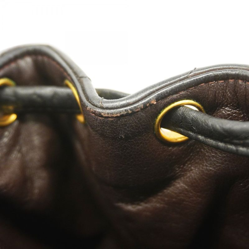 Chanel Backpack Daypack Matelasse Lambskin Black Gold Hardware Women