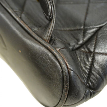 Chanel Backpack Daypack Matelasse Lambskin Black Gold Hardware Women