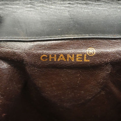 Chanel Backpack Daypack Matelasse Lambskin Black Gold Hardware Women
