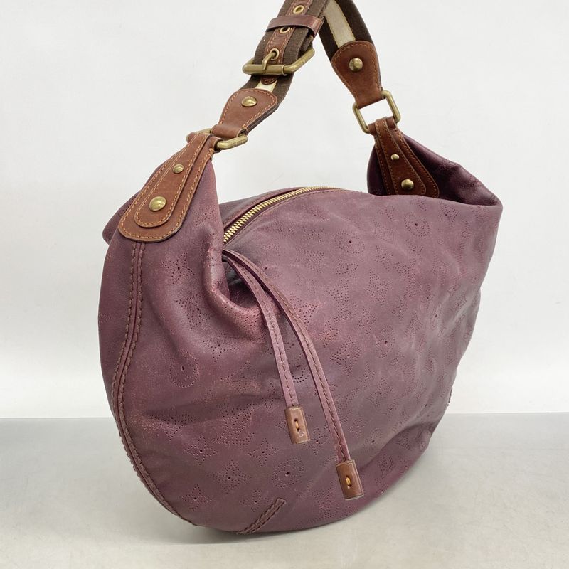 Louis Vuitton Shoulder Bag Mahina Onata GM M40001 Aubergine Ladies