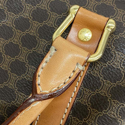 Celine Handbag Macadam PVC Brown Gold Hardware Women