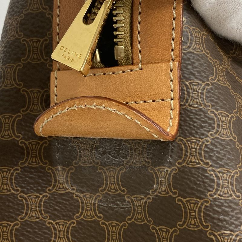 Celine Handbag Macadam PVC Brown Gold Hardware Women