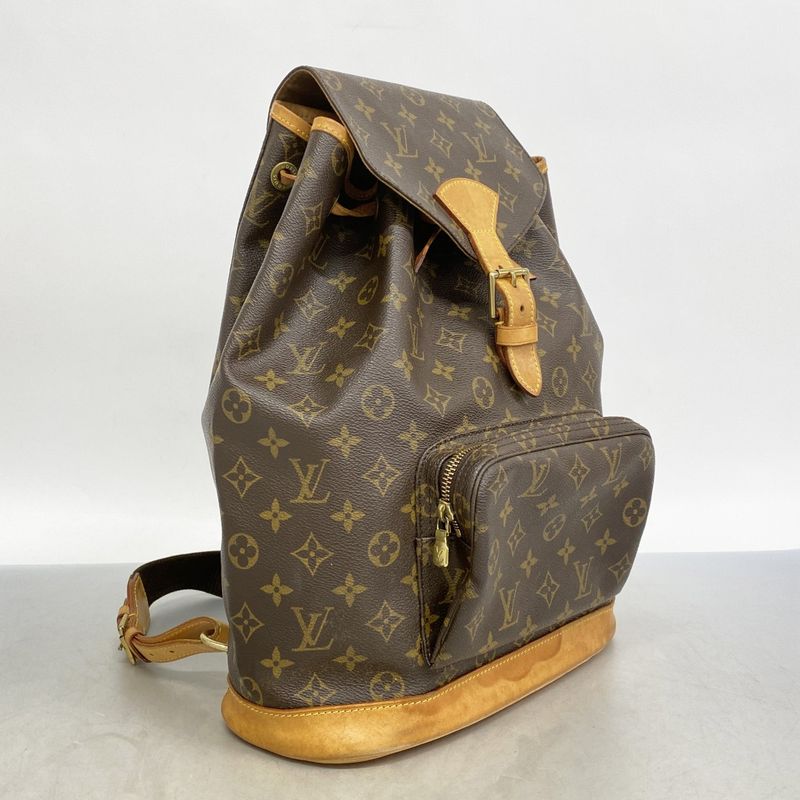 Louis Vuitton Backpack Daypack Monogram Montsouris M51135 Brown Women's