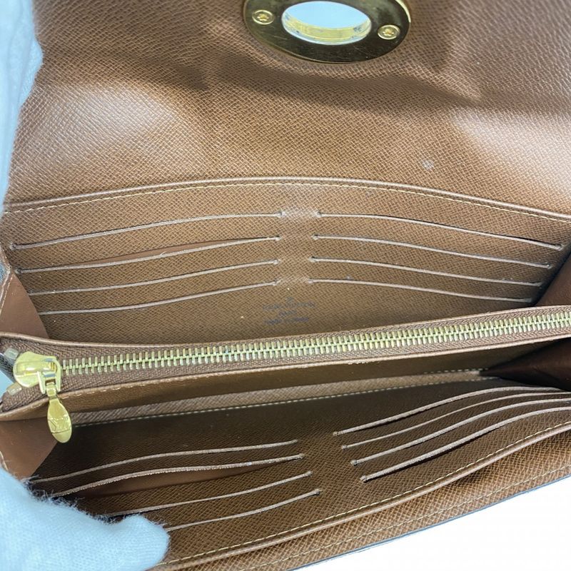 Louis Vuitton Long Wallet Monogram Portefeuille Boissy M63220 Brown Ladies