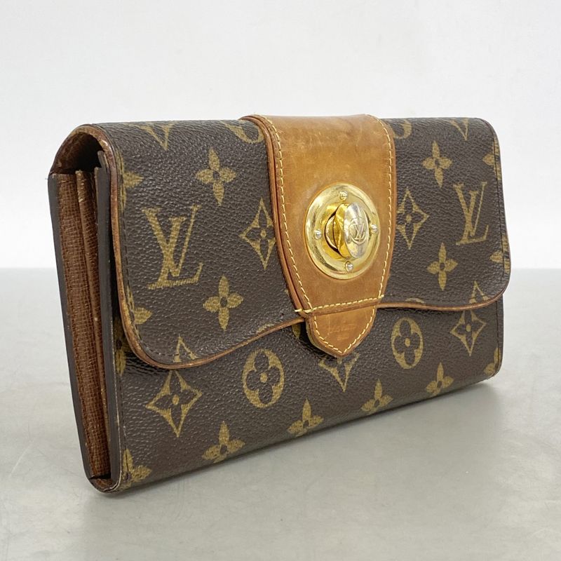 Louis Vuitton Long Wallet Monogram Portefeuille Boissy M63220 Brown Ladies
