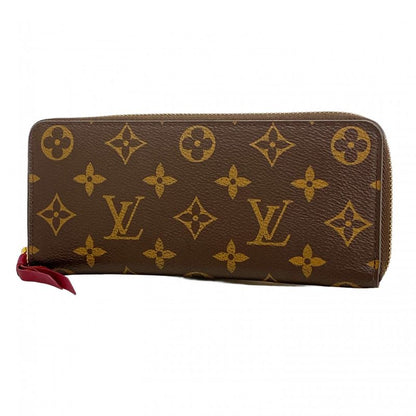 Louis Vuitton Long Wallet Monogram Portefeuille Clemence M60742 Fuchsia Ladies