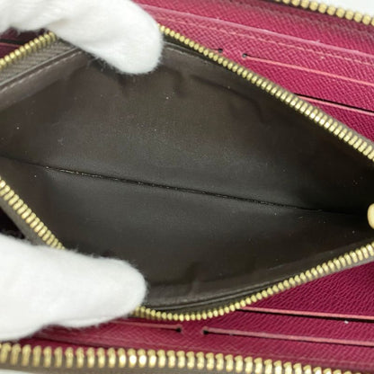 Louis Vuitton Long Wallet Monogram Portefeuille Clemence M60742 Fuchsia Ladies