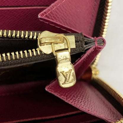 Louis Vuitton Long Wallet Monogram Portefeuille Clemence M60742 Fuchsia Ladies