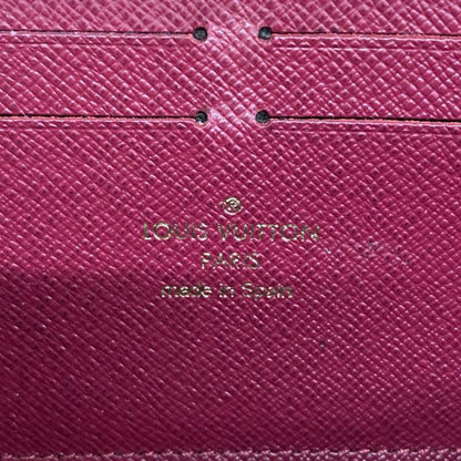 Louis Vuitton Long Wallet Monogram Portefeuille Clemence M60742 Fuchsia Ladies