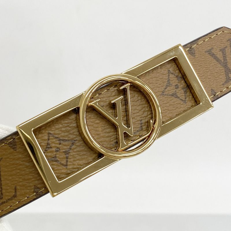 Louis Vuitton Belt Monogram Reverse Santure Dauphine M0203 Brown Ladies