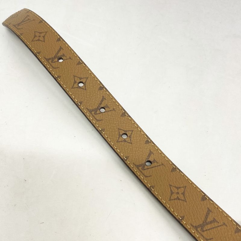 Louis Vuitton Belt Monogram Reverse Santure Dauphine M0203 Brown Ladies