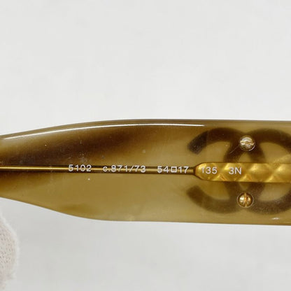 Chanel Sunglasses 5102 Plastic Brown Gold Hardware Ladies