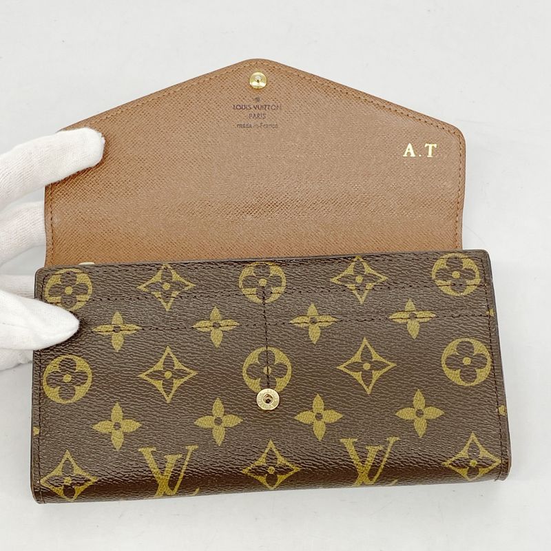 Louis Vuitton Long Wallet Monogram Portefeuille Sarah M60531 Brown Ladies