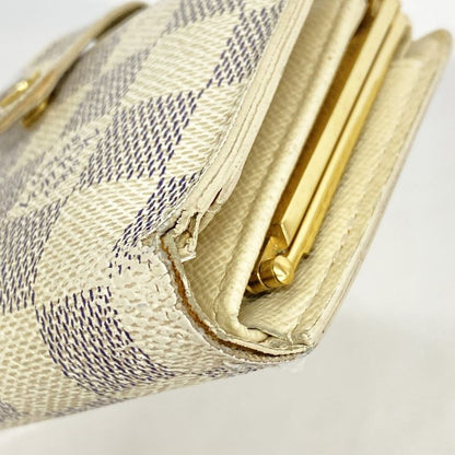 Louis Vuitton Wallet Damier Azure Portefeuille Viennois N61676 White Ladies