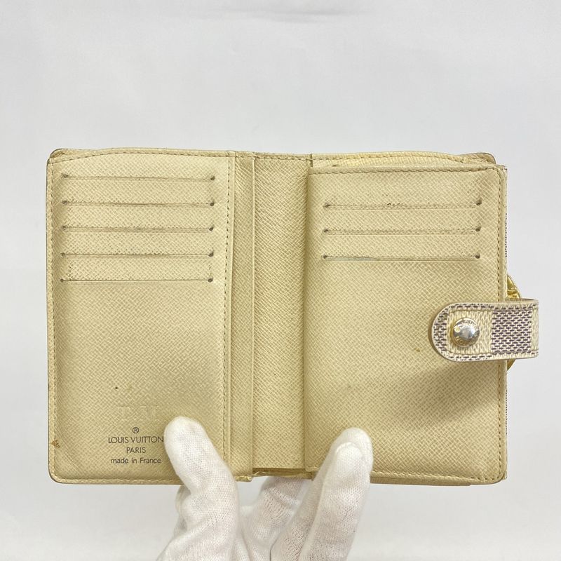 Louis Vuitton Wallet Damier Azure Portefeuille Viennois N61676 White Ladies