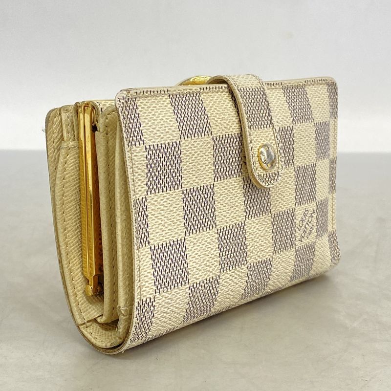 Louis Vuitton Wallet Damier Azure Portefeuille Viennois N61676 White Ladies