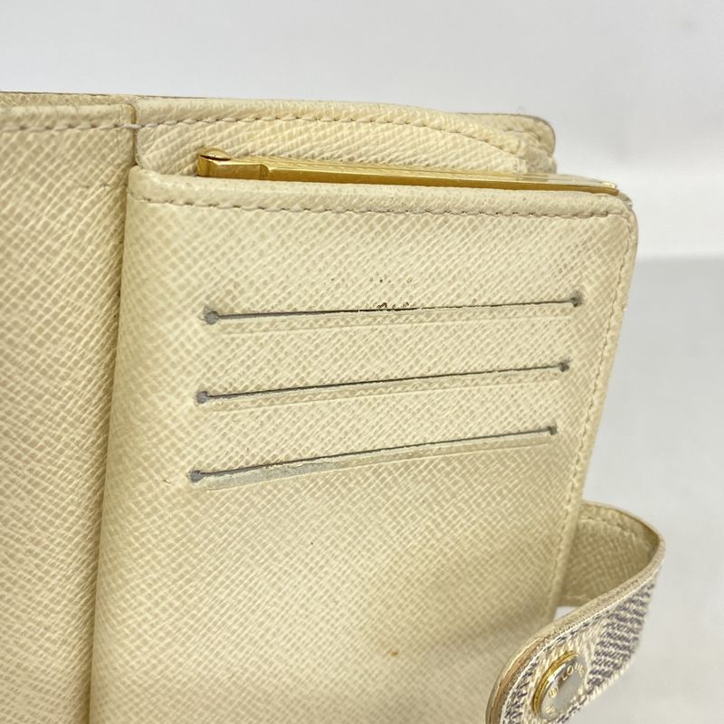 Louis Vuitton Wallet Damier Azure Portefeuille Viennois N61676 White Ladies