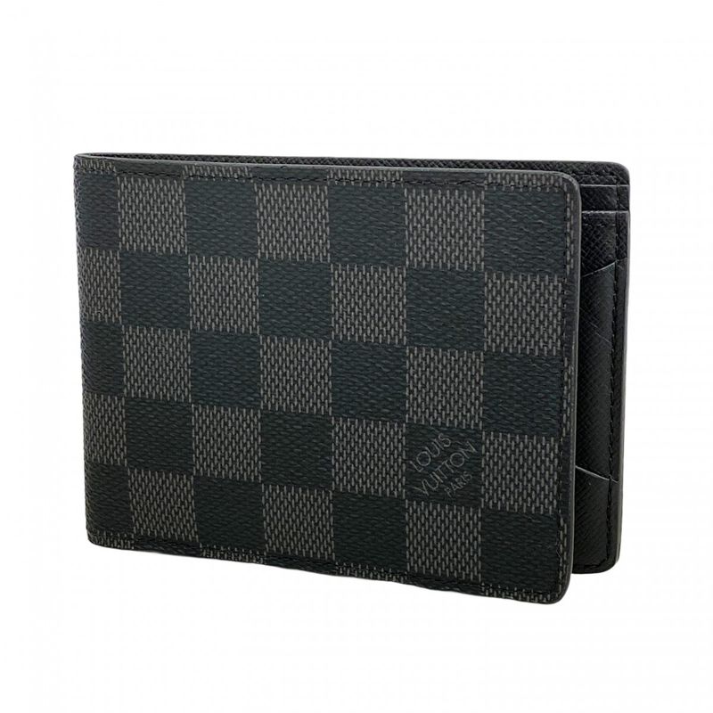 Louis Vuitton Billfold Damier Graphite Portefeuille Multiple N62663 Black Men's