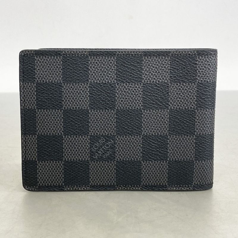 Louis Vuitton Billfold Damier Graphite Portefeuille Multiple N62663 Black Men's