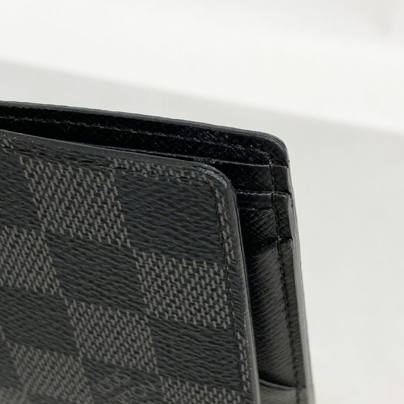 Louis Vuitton Billfold Damier Graphite Portefeuille Multiple N62663 Black Men's