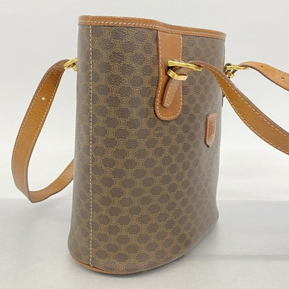 Celine Tote Bag Macadam PVC Brown Gold Hardware Women's