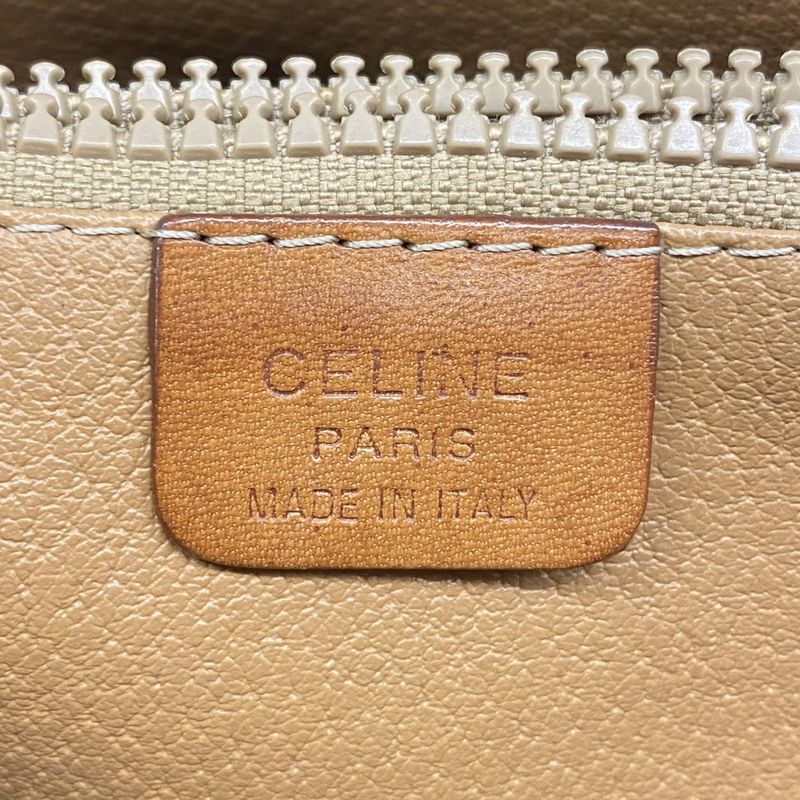 Celine Tote Bag Macadam PVC Brown Gold Hardware Women's