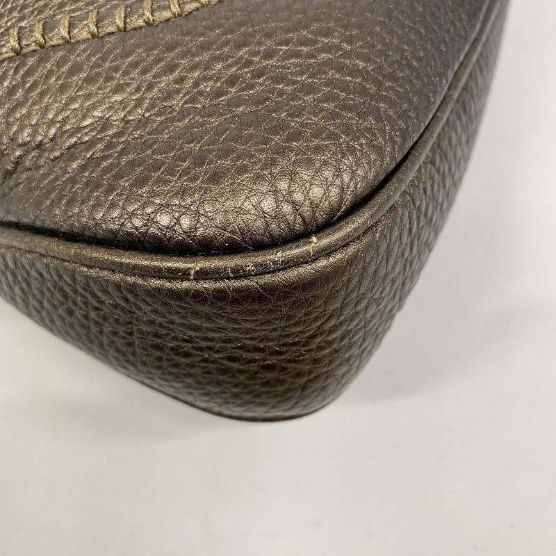 Gucci Shoulder Bag Bamboo New Jackie 246907 Leather Brown Chien Pan Gold