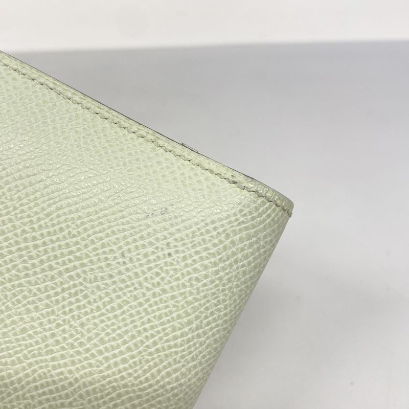 Hermes Wallet Bearn Compact Vaux Epson Veil Fizz Silver Hardware U Engraved