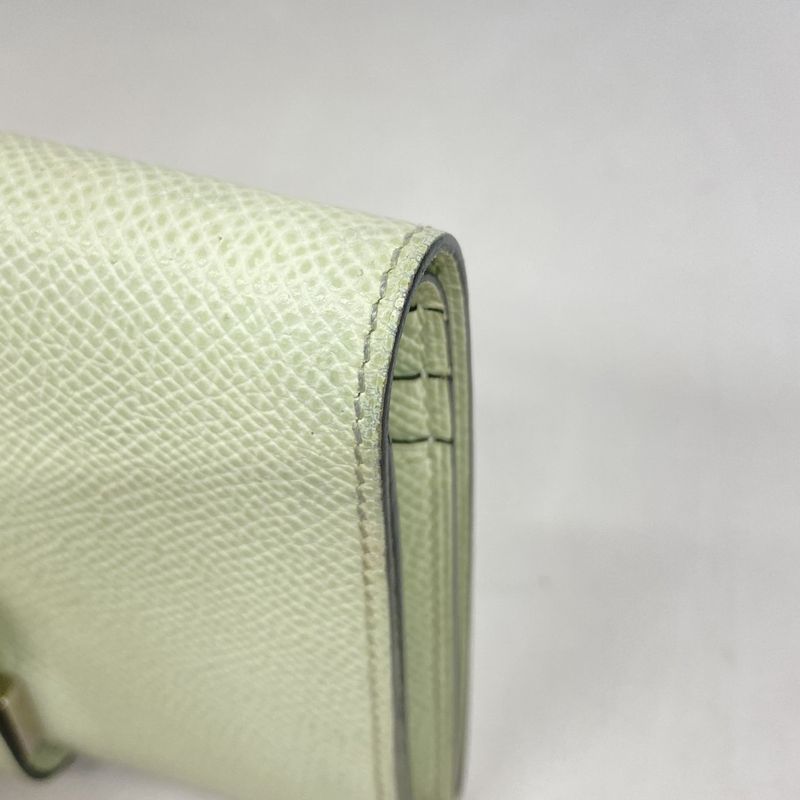 Hermes Wallet Bearn Compact Vaux Epson Veil Fizz Silver Hardware U Engraved