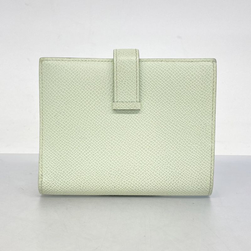 Hermes Wallet Bearn Compact Vaux Epson Veil Fizz Silver Hardware U Engraved