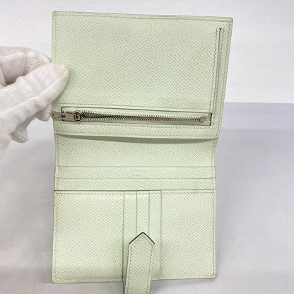 Hermes Wallet Bearn Compact Vaux Epson Veil Fizz Silver Hardware U Engraved