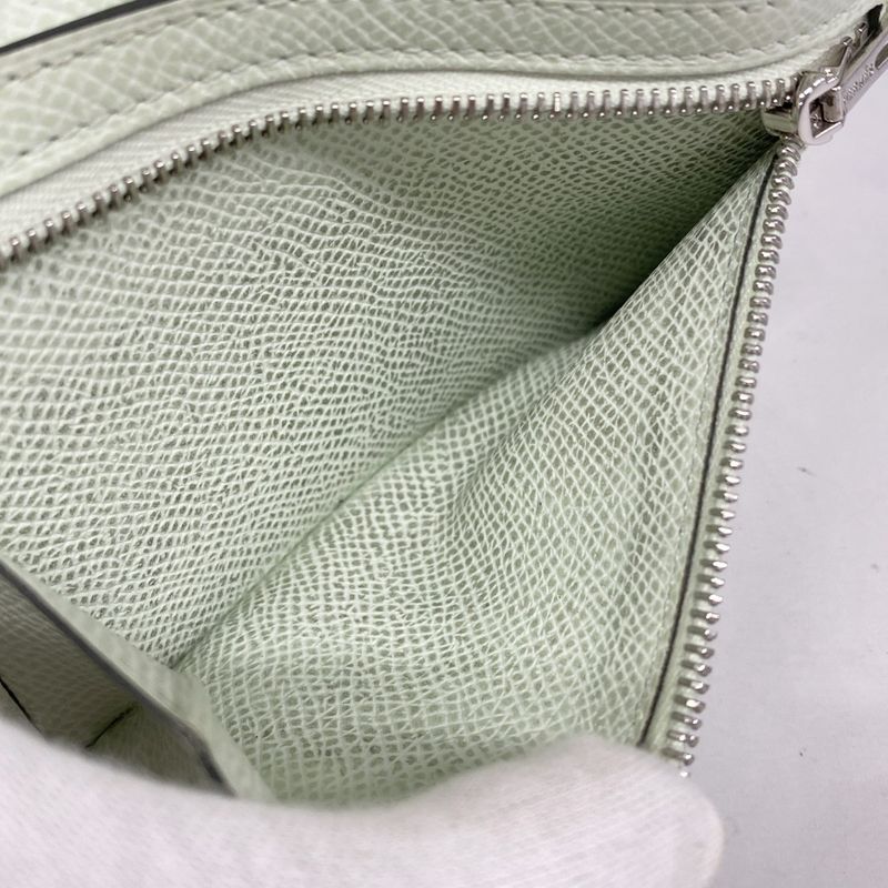 Hermes Wallet Bearn Compact Vaux Epson Veil Fizz Silver Hardware U Engraved