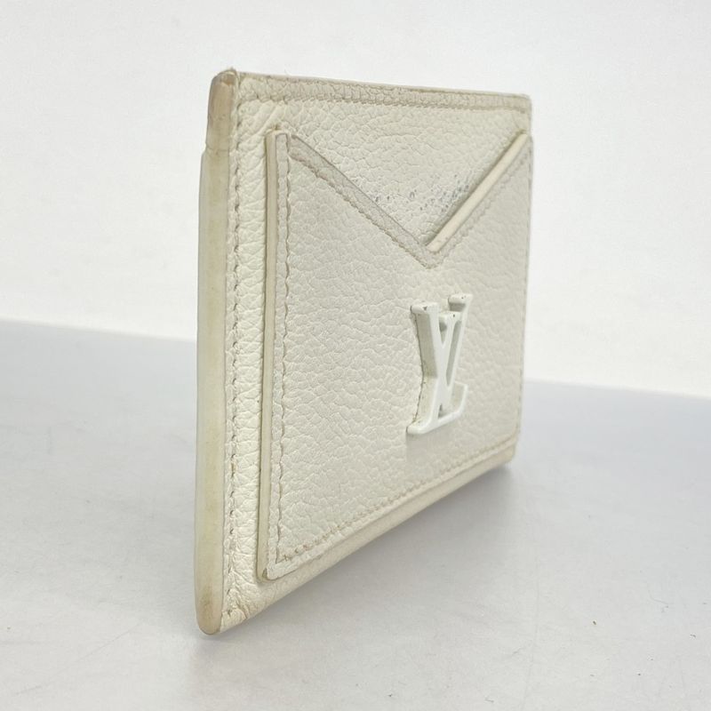 Louis Vuitton Card Case Porte Culto Lock Me M68727 White Women's
