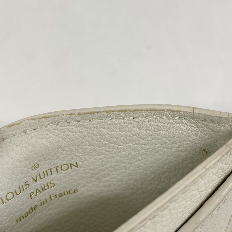 Louis Vuitton Card Case Porte Culto Lock Me M68727 White Women's