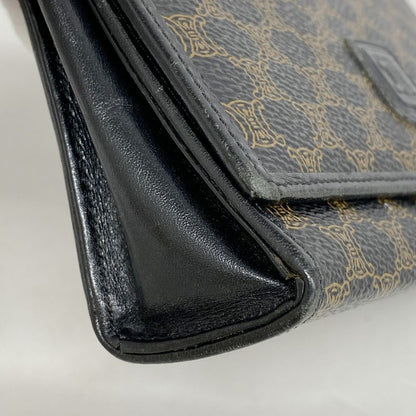 Celine Pouch Macadam PVC Black Gold Hardware Women