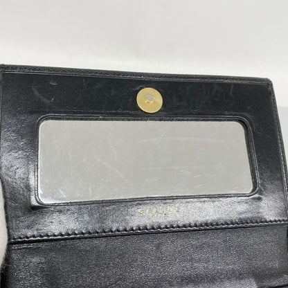 Celine Pouch Macadam PVC Black Gold Hardware Women
