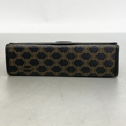 Celine Pouch Macadam PVC Black Gold Hardware Women