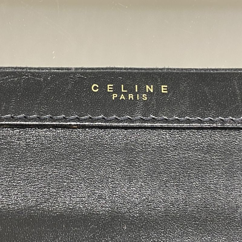 Celine Pouch Macadam PVC Black Gold Hardware Women
