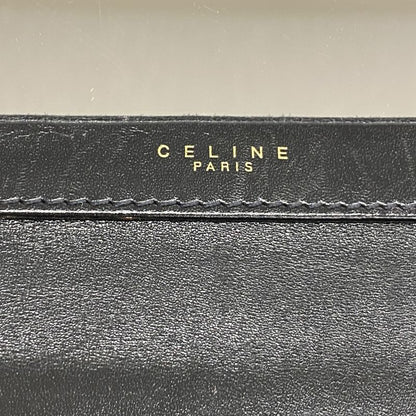 Celine Pouch Macadam PVC Black Gold Hardware Women