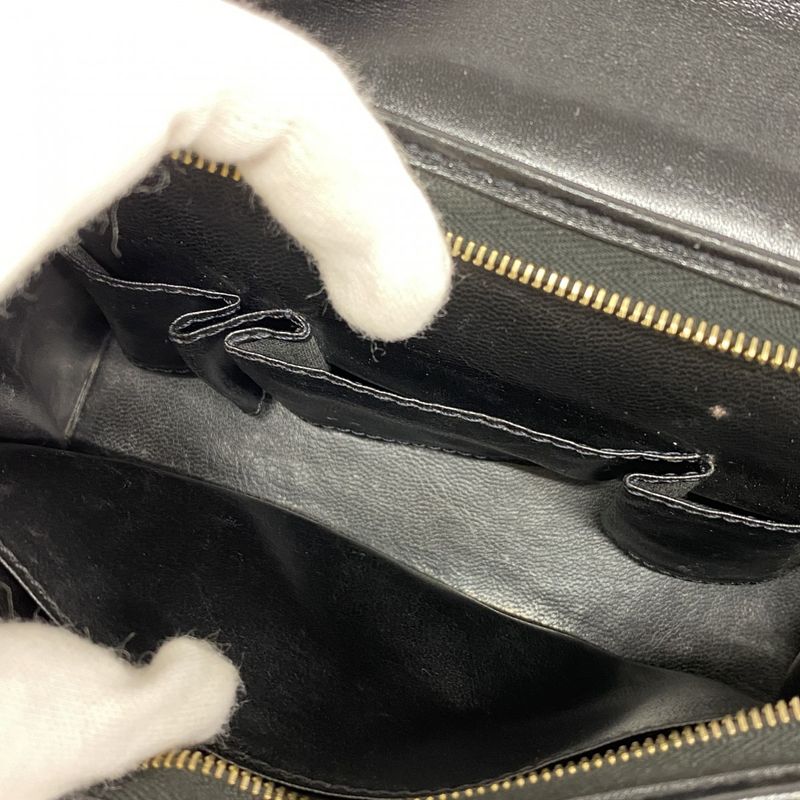 Celine Pouch Macadam PVC Black Gold Hardware Women